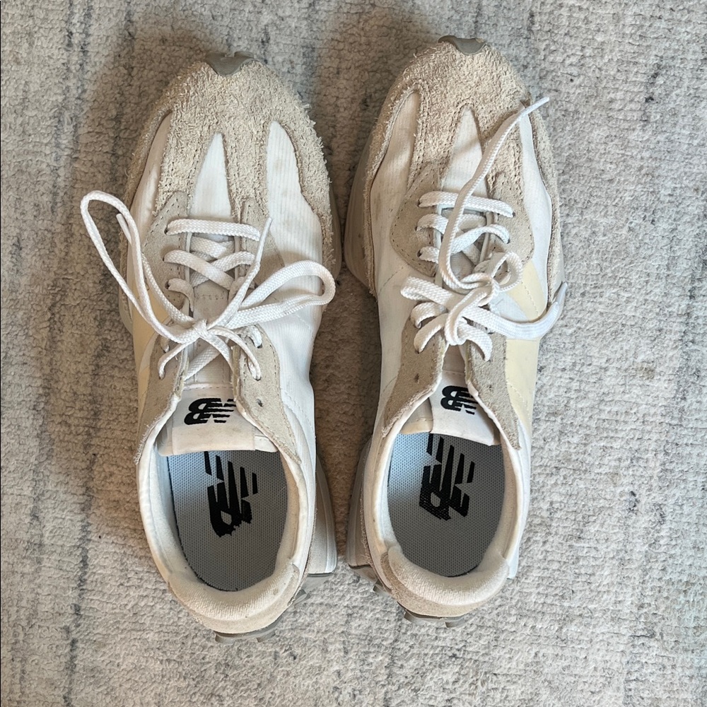 New Balance Off-White Textured Sneakers